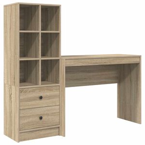 vidaXL Desk Sonoma Oak 145.5 x 40 x 127 cm 2 pcs