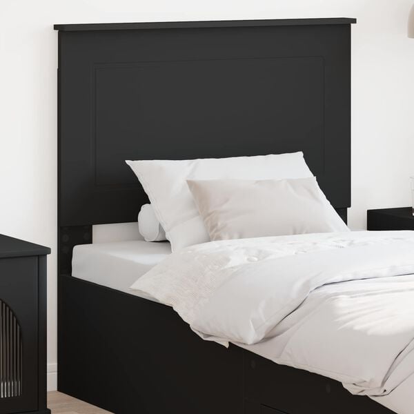 vidaXL Headboard with Headboard Black Oak 75 cm Engineered Wood