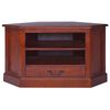 vidaXL Corner TV Cabinet Classical Brown Solid Mahogany Wood