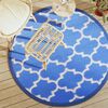 vidaXL Outdoor Carpet ARAKIL Blue &Oslash;160 cm PP