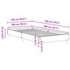 vidaXL Bed Frame No Mattress Concrete Grey 100x200 cm Engineered Wood