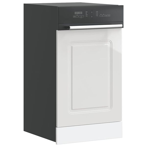 vidaXL Dishwasher Panel&nbsp;Kalmar&nbsp;High Gloss White&nbsp;45x1.5x67 cm Engineered Wood
