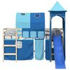 vidaXL Curtains for Loft Bed with Tunnel and Tower Blue