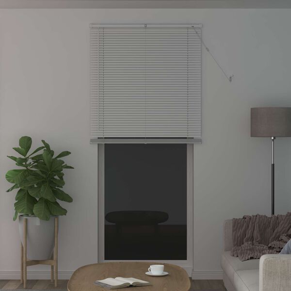 vidaXL Venetian Blind Manual Adjustable White 213 x 100 cm PVC