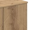 vidaXL Bathroom Furniture Set Wall-mounted with Door 3 pcs Artisan Oak