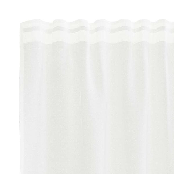 vidaXL Lace Curtain with Curtains Floral White 260x200cm Polyester