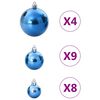 vidaXL Christmas Baubles 98 pcs Blue &Oslash;3/4/6 cm
