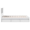 vidaXL Bed Frame with Mattress White 135 x 190 cm Solid Pine Wood