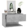 vidaXL Wall-mounted Bedside Cabinet Concrete Grey