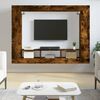 vidaXL TV Cabinet Smoked Oak 152x22x113 cm Engineered Wood