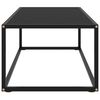vidaXL Coffee Table Black with Black Glass 100x50x35 cm