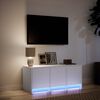 vidaXL TV Cabinet with LED White 97x34x40 cm Engineered Wood