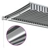 vidaXL Manual Retractable Awning With LED Anthracite&White 350x250 cm
