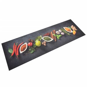 vidaXL Kitchen Rug Washable Spices 60x180 cm Velvet