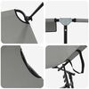 vidaXL Folding Sun Lounger Folding 2 pcs Grey 190 x 57 x 81 cm Oxford