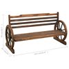 vidaXL Garden Bench 142 cm Solid Firwood