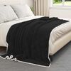 vidaXL Throw Blanket Black 150 x 200 cm Fleece