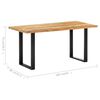 vidaXL Dining Table 160x80x75 cm Solid Reclaimed Wood