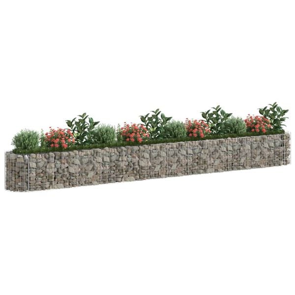 vidaXL Gabion Raised Bed Galvanised Iron 470x50x50 cm