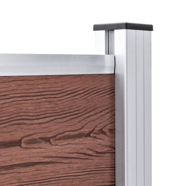 vidaXL Garden Fence WPC 180x105 cm Brown