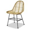 vidaXL Dining Chairs 4 pcs Natural Rattan