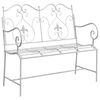 vidaXL Garden Bench White 104 x 54 x 93cm Steel
