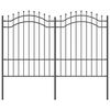 vidaXL Garden Fence Grey 240 x 190 cm Powder-coated steel