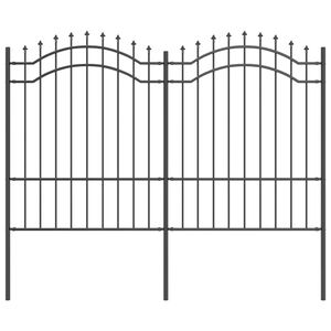 vidaXL Garden Fence Grey 240 x 190 cm Powder-coated steel
