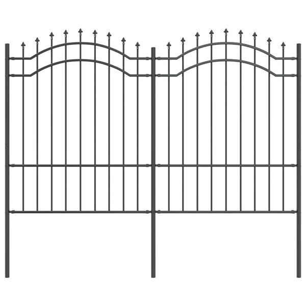vidaXL Garden Fence Grey 240 x 190 cm Powder-coated steel