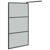 vidaXL Walk-in Shower Wall 100x195cm Dark ESG Glass Black