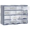 vidaXL Multi-drawer Organiser with 16 Middle Drawers 52x16x37 cm