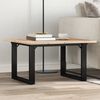 vidaXL Coffee Table O-Frame 70x70x40 cm Solid Wood Pine and Steel