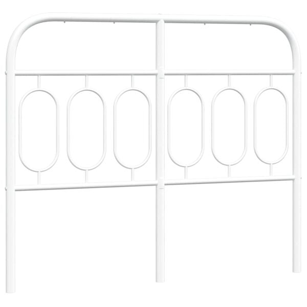 vidaXL Metal Replace Headboard White 120 cm