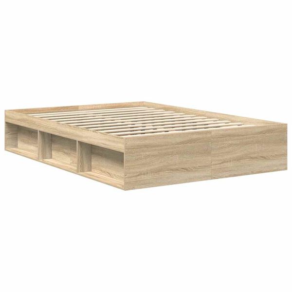 vidaXL Bed Frame without Mattress Sonoma Oak 140x200 cm