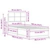 vidaXL Bed Frame with Upholstered Headboard Light Grey 75 x 190 cm