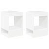 vidaXL End Table 2 pcs White 40 x 40 x 56 cm Engineered Wood