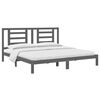 vidaXL Bed Frame without Mattress Grey 200x200 cm Solid Wood Pine
