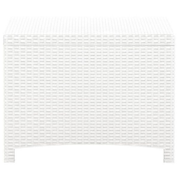 vidaXL Garden Storage Box 60x54x41 cm PP Rattan White