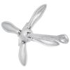vidaXL Folding Anchor with Rope Silver 6 kg Hot Dip Galvanized Cast Iron