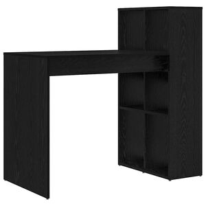 vidaXL Desk Black Oak Engineered Wood 108 x 55 x 103.5 cm