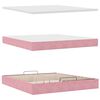 vidaXL Ottoman Bed with Mattresses Pink 160x200cm Velvet