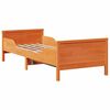vidaXL Bed Frame with Headboard Wax Brown 80 x 200 cm Engineered Wood