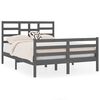 vidaXL Bed Frame without Mattress Grey Solid Wood 140x190 cm