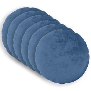 vidaXL Cushion Cover 6 pcs HEERLEN Light Blue Dia. 30 cm Flannel