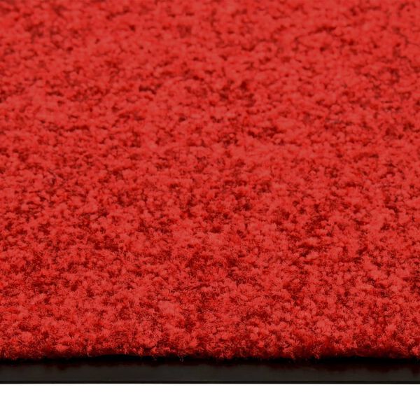 vidaXL Doormat Washable Red 60x90 cm