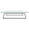vidaXL Monitor Stand Black 60x35x8 cm Tempered Glass and Metal