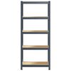 vidaXL 5-Layer Storage Shelf Anthracite Steel&Engineered Wood