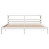 vidaXL Bed Frame without Mattress White 200x200 cm Solid Wood Pine