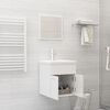vidaXL Bathroom Furniture Set High Gloss White Engineered Wood