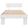 vidaXL Bed Frame with Headboard White 90 x 190 cm Solid Pine Wood
